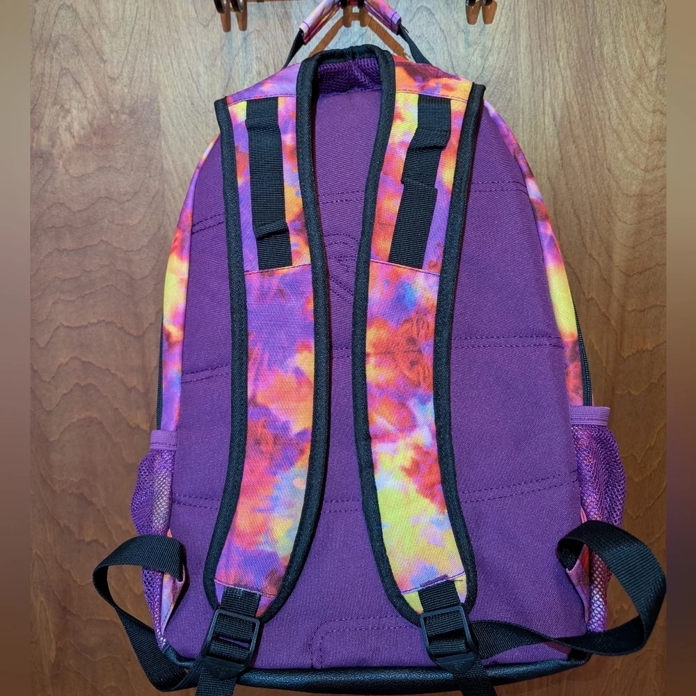 🎒 Roxy Shadow Swell Printed Vibrant Tie-Dye Backpack NWOT - Picture 4 of 12
